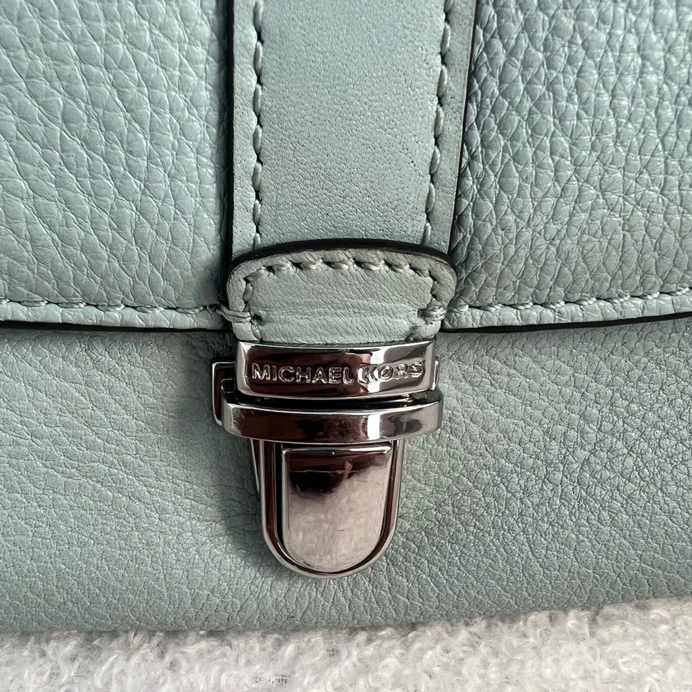 Michael Kors Mint Green Leather Crossbody Bag